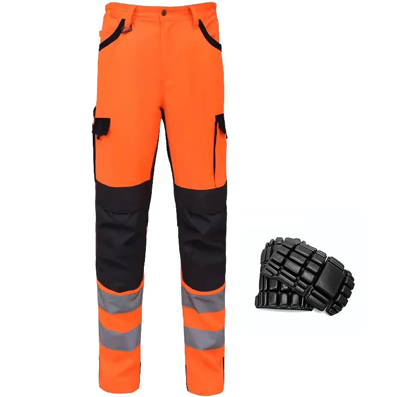 Hi Vis Work Clothes Working Suit for Man Mechanic 3 in 1 Winter Reflective Jacket Men for Work with Detachable Cotton Linner