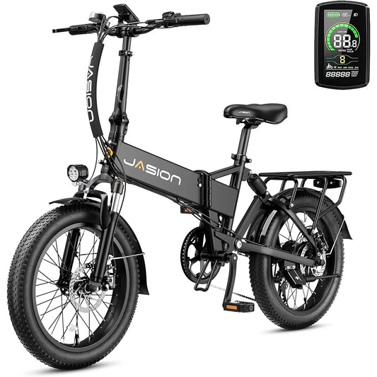 EB7 2.0 Electric Bike for Adults, Foldable Fat Tire Ebike with 48V 10AH Removable Battery, 20" Electric Bicycle with Dual Suspension, Shimano 7-Speed Mountain Bike