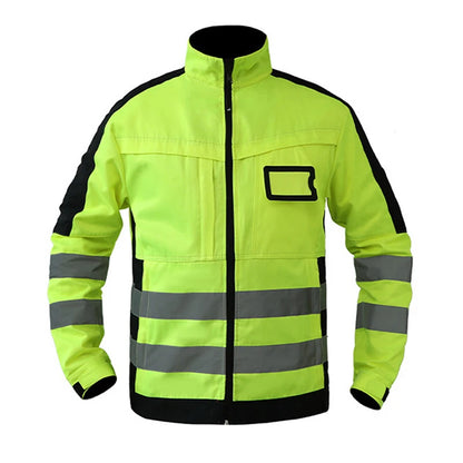 Hi Vis Work Clothes Working Suit for Man Mechanic 3 in 1 Winter Reflective Jacket Men for Work with Detachable Cotton Linner