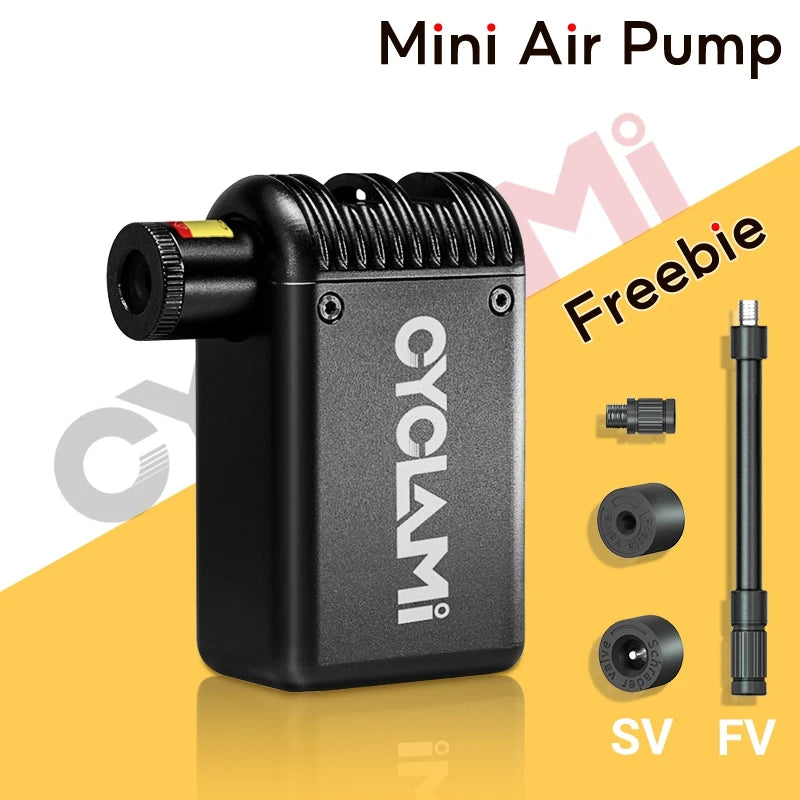 Mini plus Portable Pump for Bicycle Cordless Air Inflator Presta Schrader Valve Outdoor MTB Bike Accessories