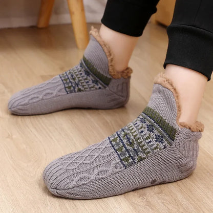 Winter Snow Socks Men Thicken Warm Home Bedroom Socks Slippers Man Non-Slip Foot Warmer Carpet Knitted Socks Calcetines Hombre